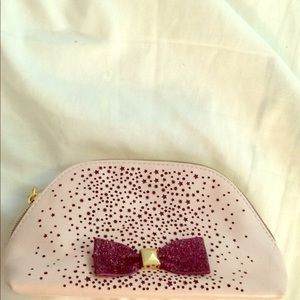 Cute pink and purple sparkle makeup bag